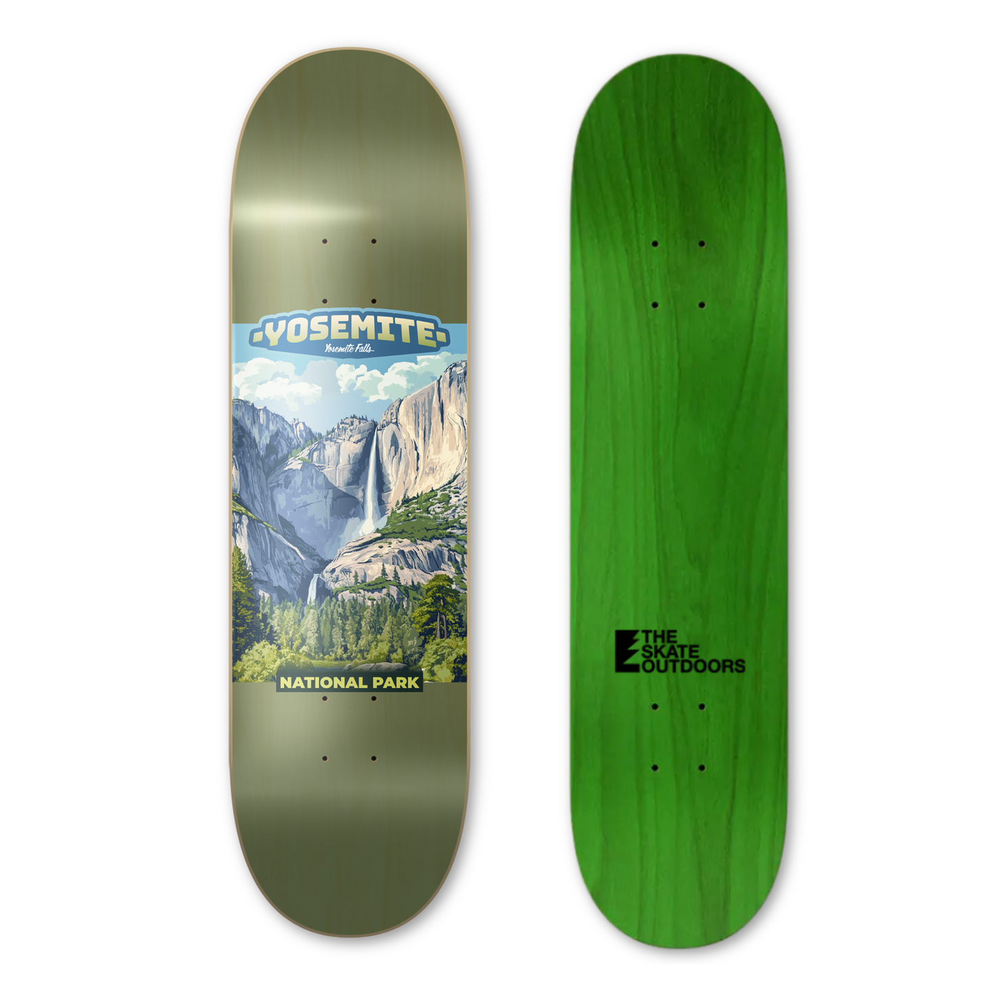 Yosemite Icons - Yosemite Falls Skateboard Deck 8.25"